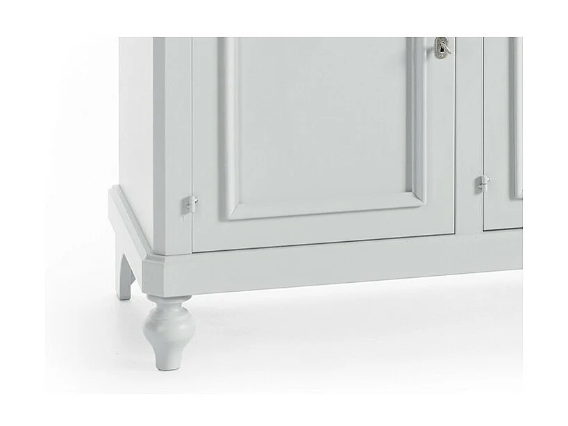 MOBILI 2G - MADIA CREDENZA NAPOLETANA 3 ANTE BIANCO SPORCO L.160P.50.H.102