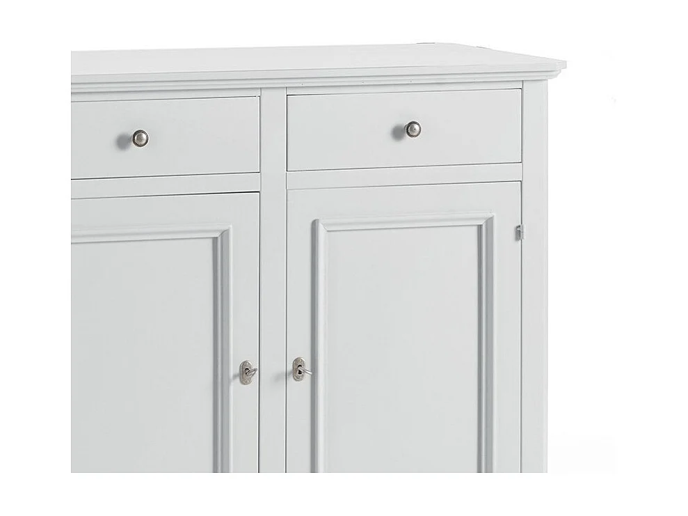 MOBILI 2G - MADIA CREDENZA NAPOLETANA 3 ANTE BIANCO SPORCO L.160P.50.H.102