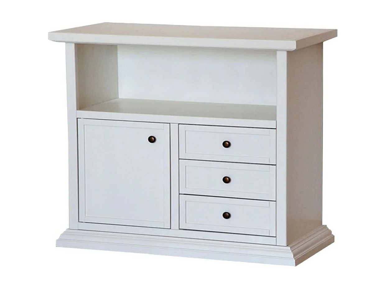 MOBILI 2G - PORTA TV IN LEGNO SHABBY CHIC BIANCO 84x40x80 (1378)