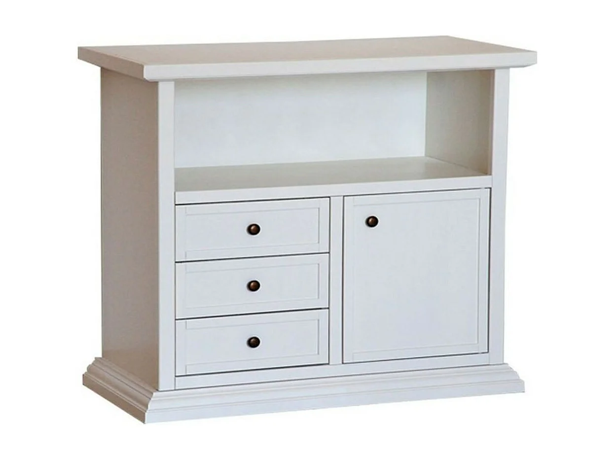 MOBILI 2G - PORTA TV IN LEGNO SHABBY CHIC BIANCO 84x40x80 (1378)