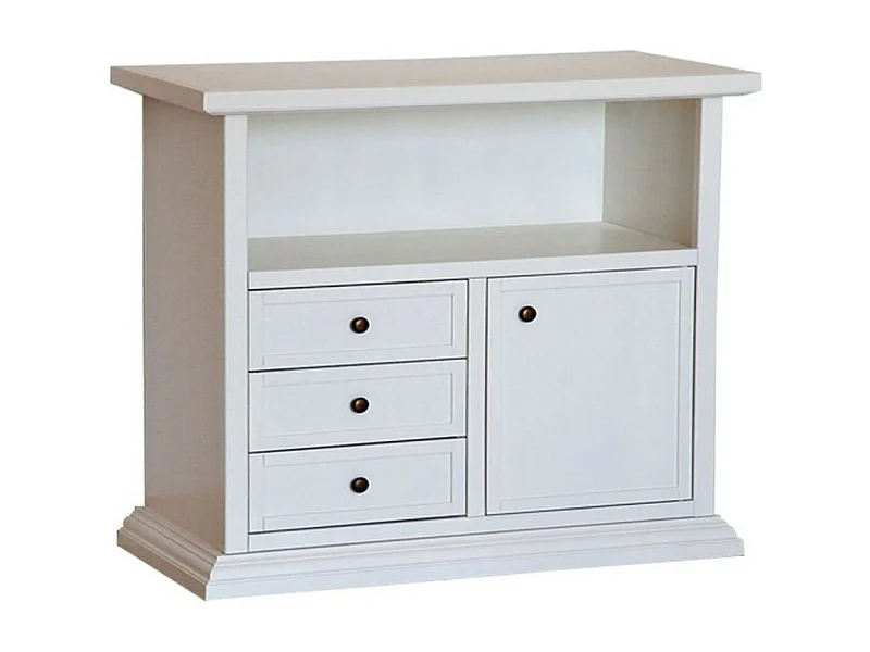 MOBILI 2G - PORTA TV IN LEGNO SHABBY CHIC BIANCO 84x40x80 (1378)