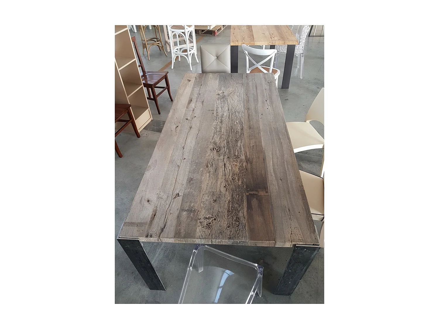 MOBILI 2G - TAVOLO FISSO RETTANGOLARE  LEGNO MASSELLO ONTANO (GA02)