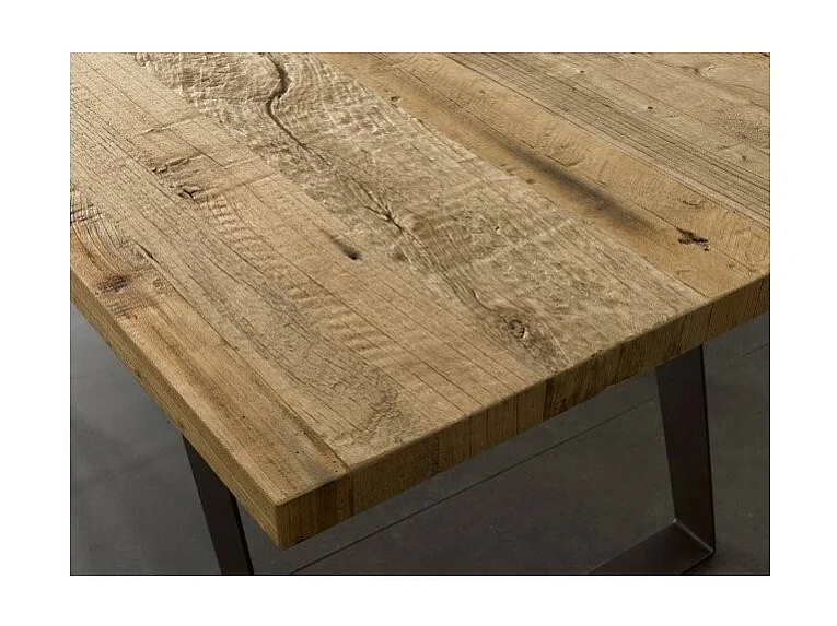 MOBILI 2G - TAVOLO FISSO RETTANGOLARE  LEGNO MASSELLO ONTANO (GA001)