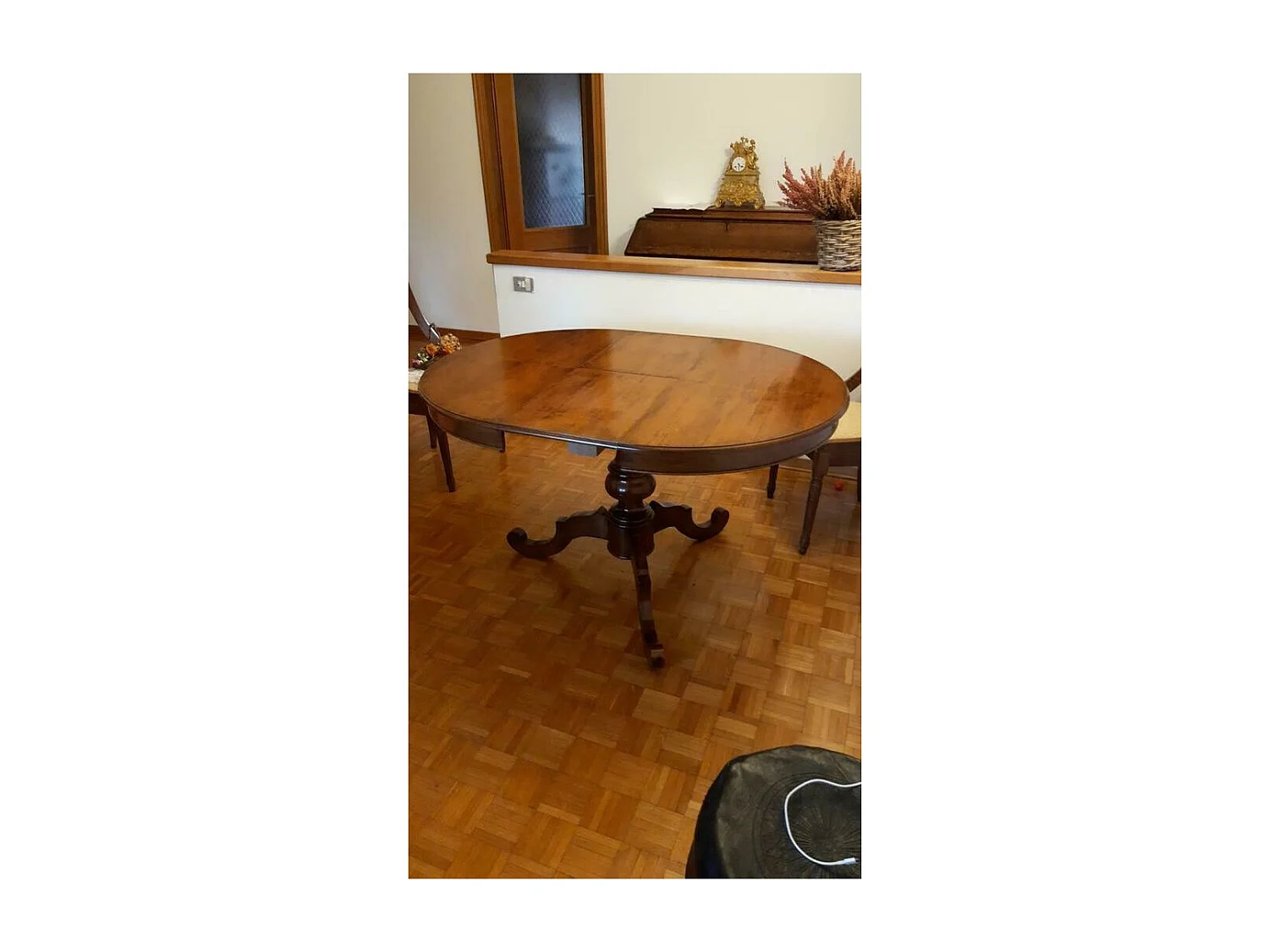 MOBILI 2G - TAVOLO ROTONDO FINITURA BASSANO ALLUNGABILE 120 NOCE (756)