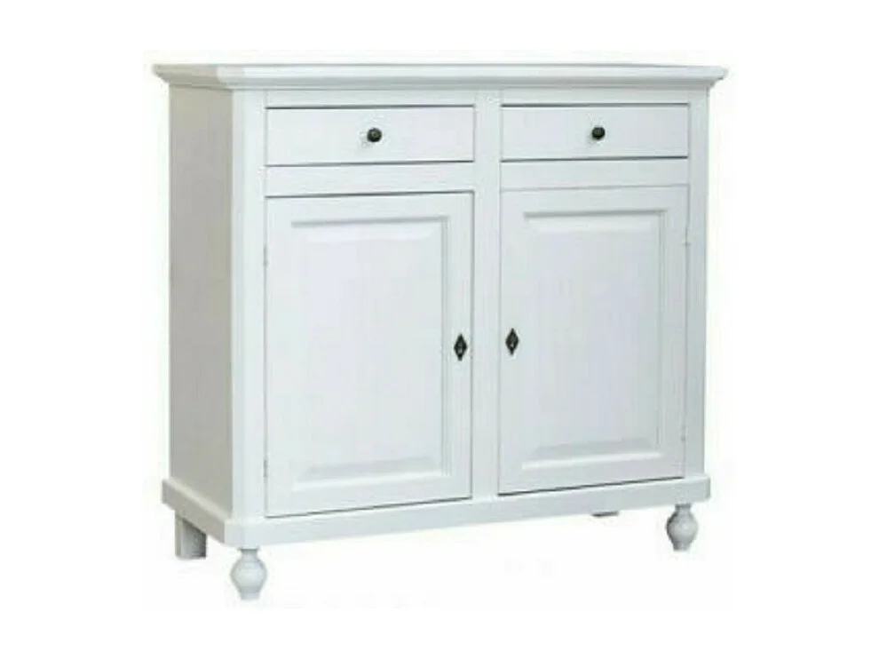 MOBILI 2G - MADIA CREDENZA ARTE POVERA 2 ANTE LEGNO BIANCO 103X43X96 (1511)