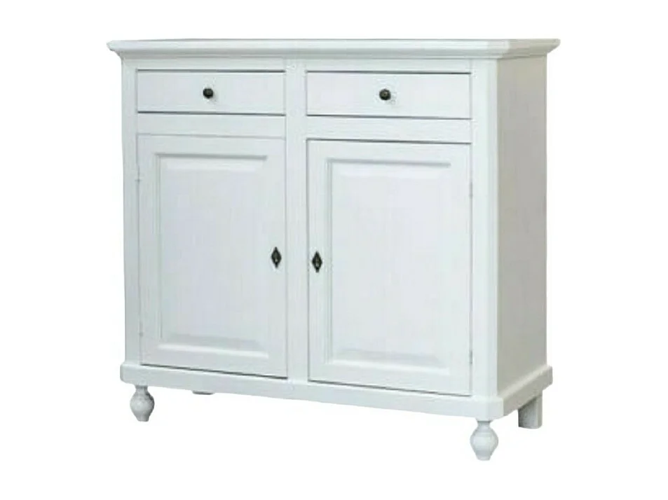 MOBILI 2G - MADIA CREDENZA ARTE POVERA 2 ANTE LEGNO BIANCO 103X43X96 (1511)