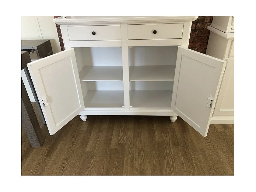 MOBILI 2G - MADIA CREDENZA ARTE POVERA 2 ANTE LEGNO BIANCO 103X43X96 (1511)