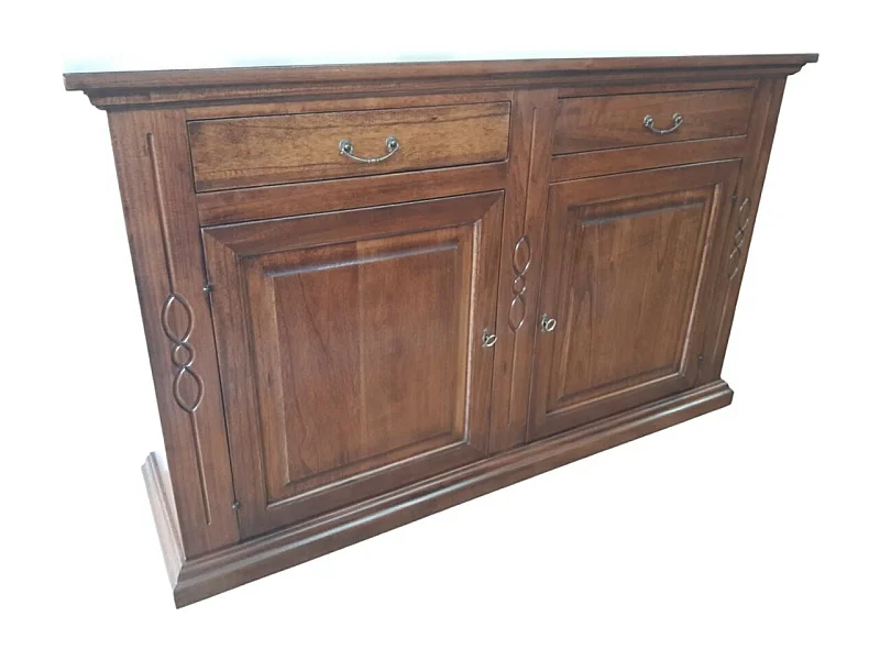 MOBILI 2G - CREDENZONE CLASSICO LEGNO 2 PORTE FINITURA BASSANO 177x48x110H (596)
