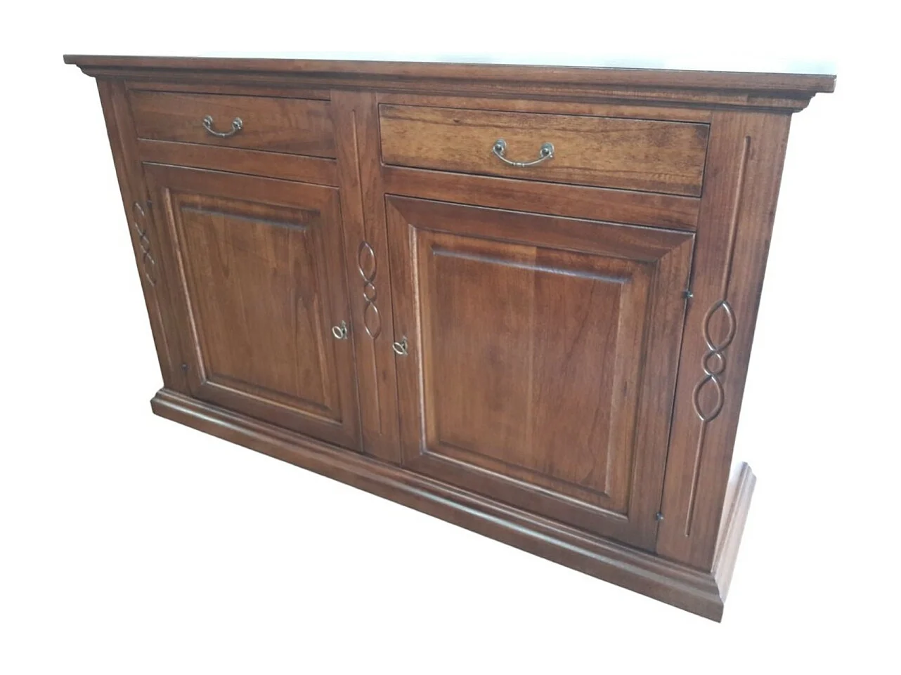 MOBILI 2G - CREDENZONE CLASSICO LEGNO 2 PORTE FINITURA BASSANO 177x48x110H (596)