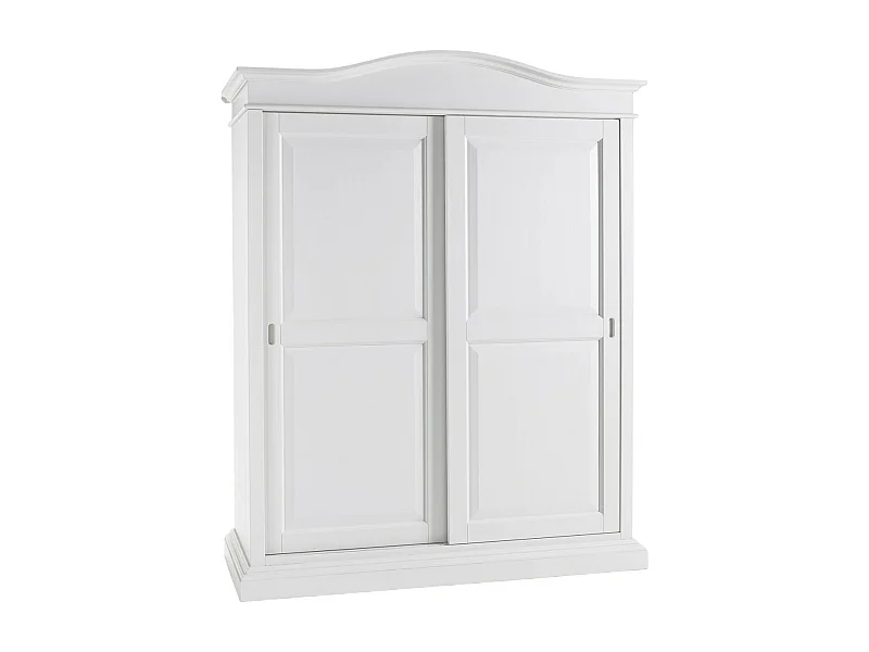 MOBILI 2G - Armadio arte povera 2 ante scorrevoli legno bianco 183x67x222