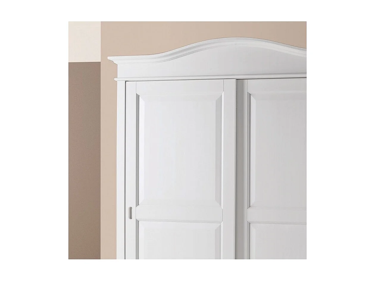 MOBILI 2G - Armadio arte povera 2 ante scorrevoli legno bianco 183x67x222