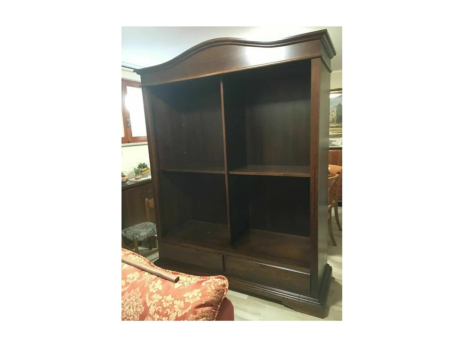 MOBILI 2G - ARMADIO ARTE POVERA 2 ANTE SCORREVOLI LEGNO TINTA NOCE 180X67X225 (583)