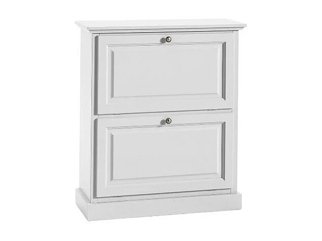 MOBILI 2G - SCARPIERA LACCATO BIANCO FUMO 2 RIBALTE DOPPIE(CONTIENE 12 PAIA DI SCARPE)MISURE L.80 P.30 H.93 (6061)