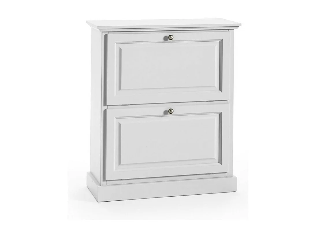 MOBILI 2G - SCARPIERA LACCATO BIANCO FUMO 2 RIBALTE DOPPIE(CONTIENE 12 PAIA DI SCARPE)MISURE L.80 P.30 H.93 (6061)