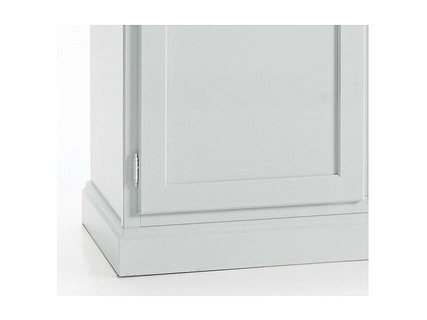 MOBILI 2G - Cristalliera 2 porte in legno arte povera bianco sporco 106x42x203