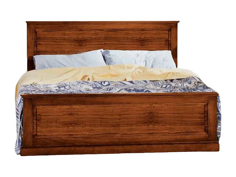 MOBILI 2G - Letto matrimoniale classico legno tinta noce  173x110x209 (6131)