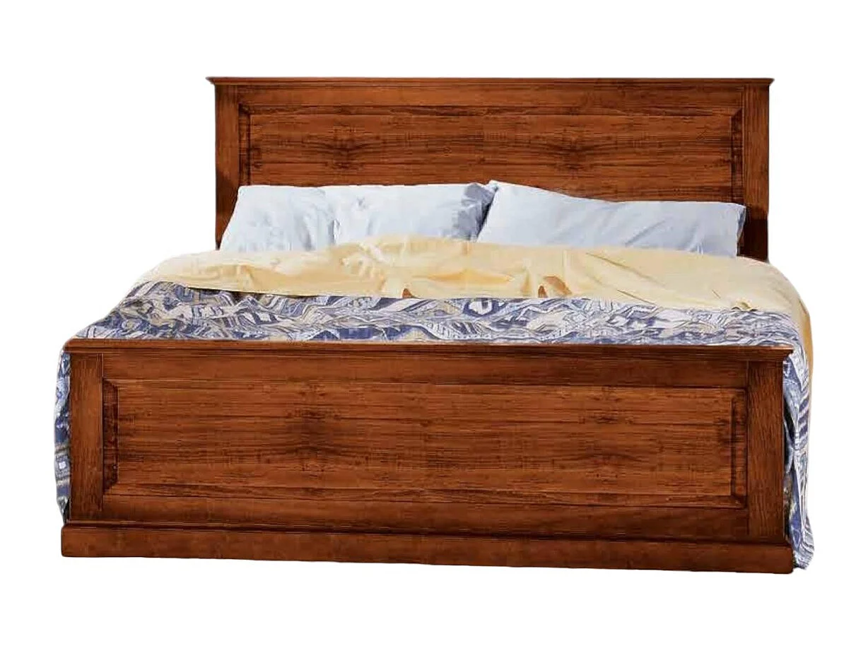 MOBILI 2G - Letto matrimoniale classico legno tinta noce  173x110x209 (6131)