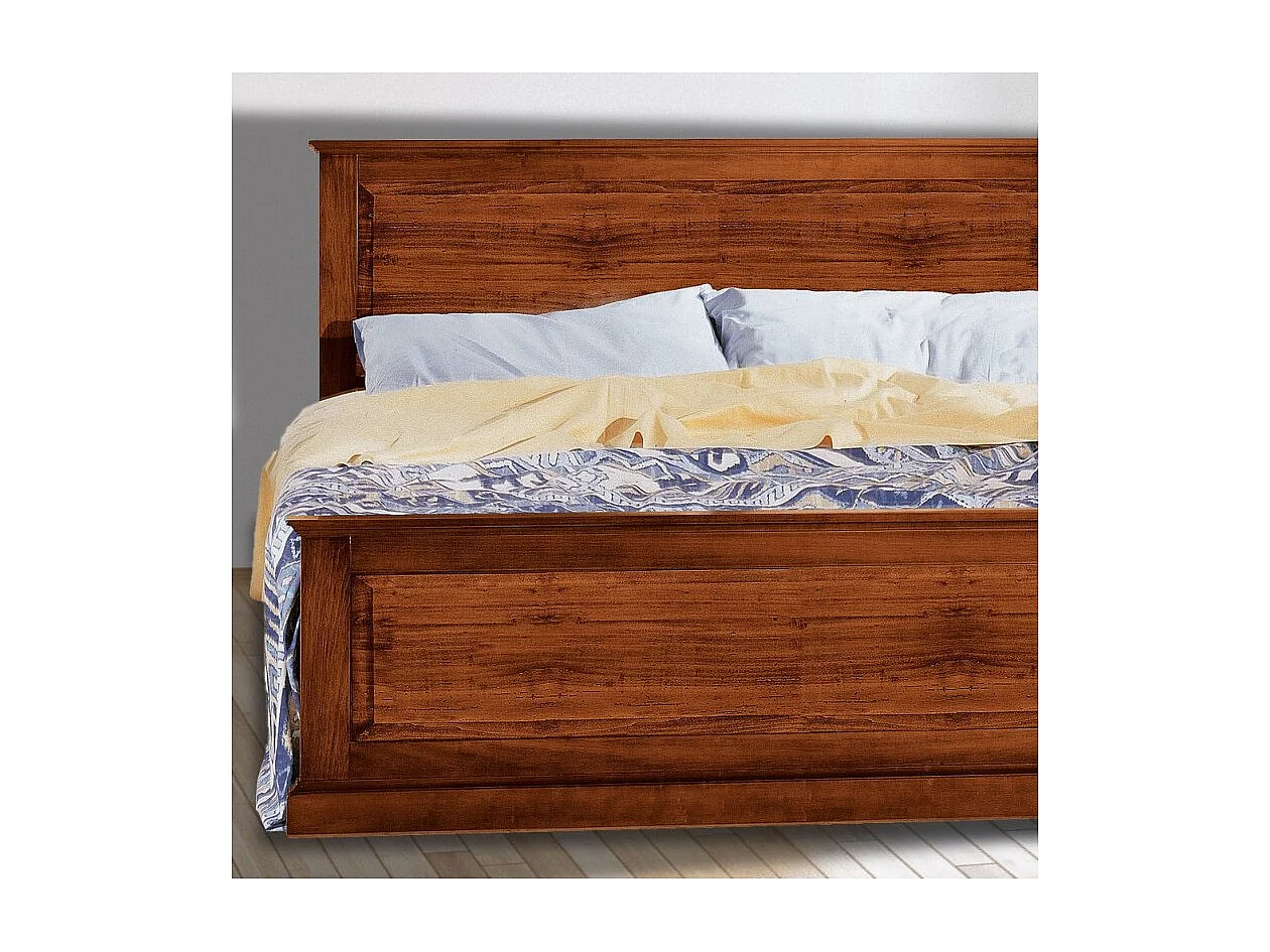 MOBILI 2G - Letto matrimoniale classico legno tinta noce  173x110x209 (6131)
