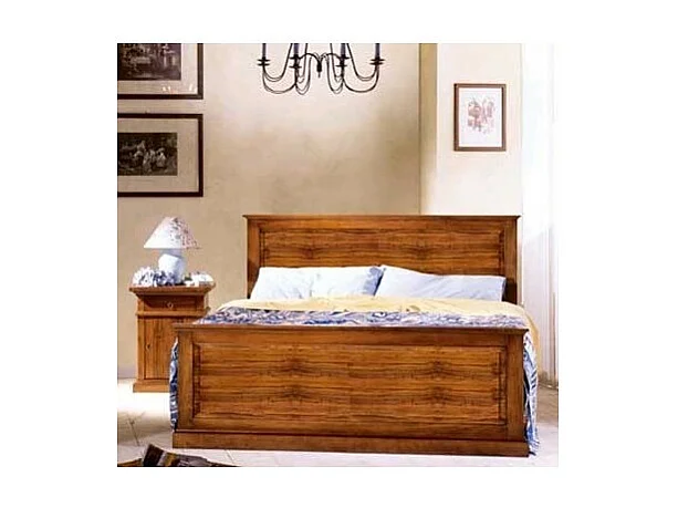 MOBILI 2G - Letto matrimoniale classico legno tinta noce  173x110x209 (6131)