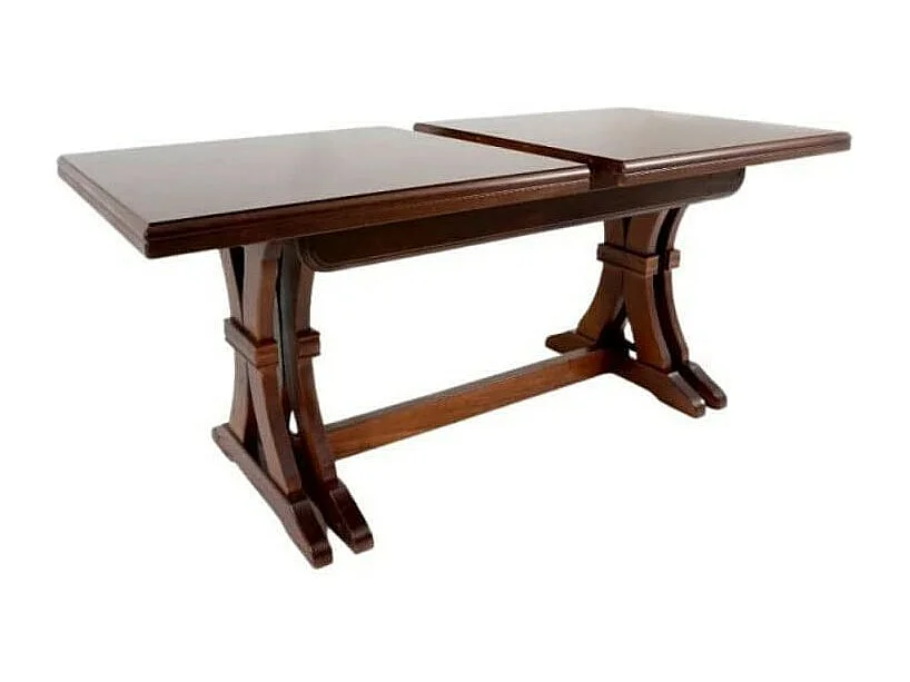 MOBILI 2G - Tavolo Fratino Allungabile In Legno Tinta Noce Arte Povera 180x85 Sala e Taverna (66)