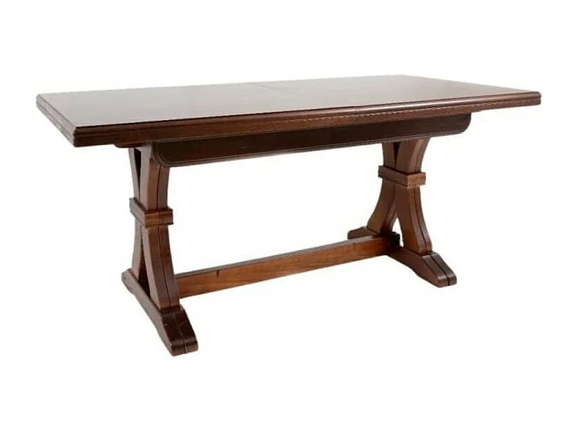 MOBILI 2G - Tavolo Fratino Allungabile In Legno Tinta Noce Arte Povera 180x85 Sala e Taverna (66)