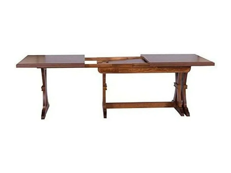 MOBILI 2G - Tavolo Fratino Allungabile In Legno Tinta Noce Arte Povera 180x85 Sala e Taverna (66)