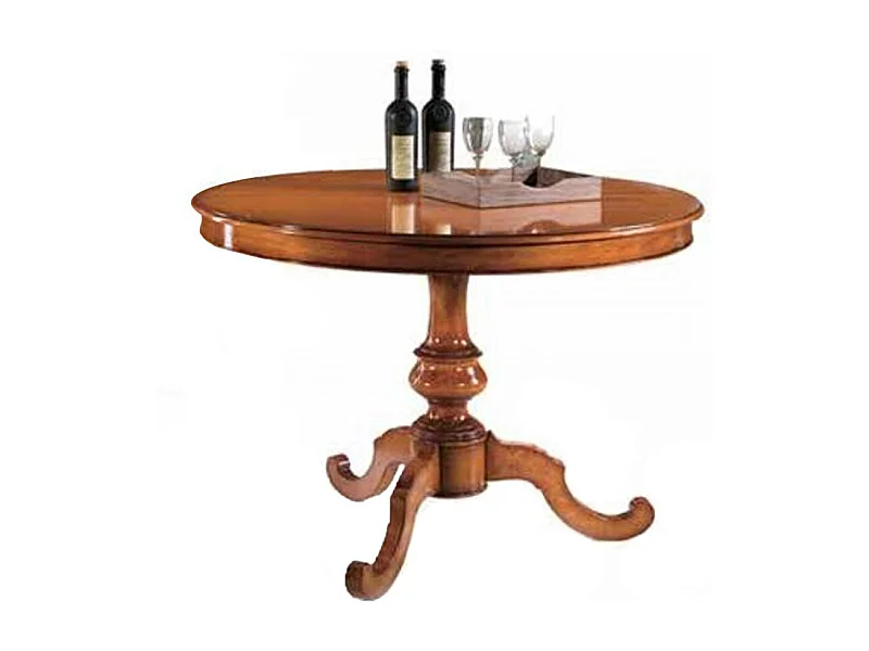 MOBILI 2G - TAVOLO ROTONDO FINITURA BASSANO ALLUNGABILE 100 NOCE (757)