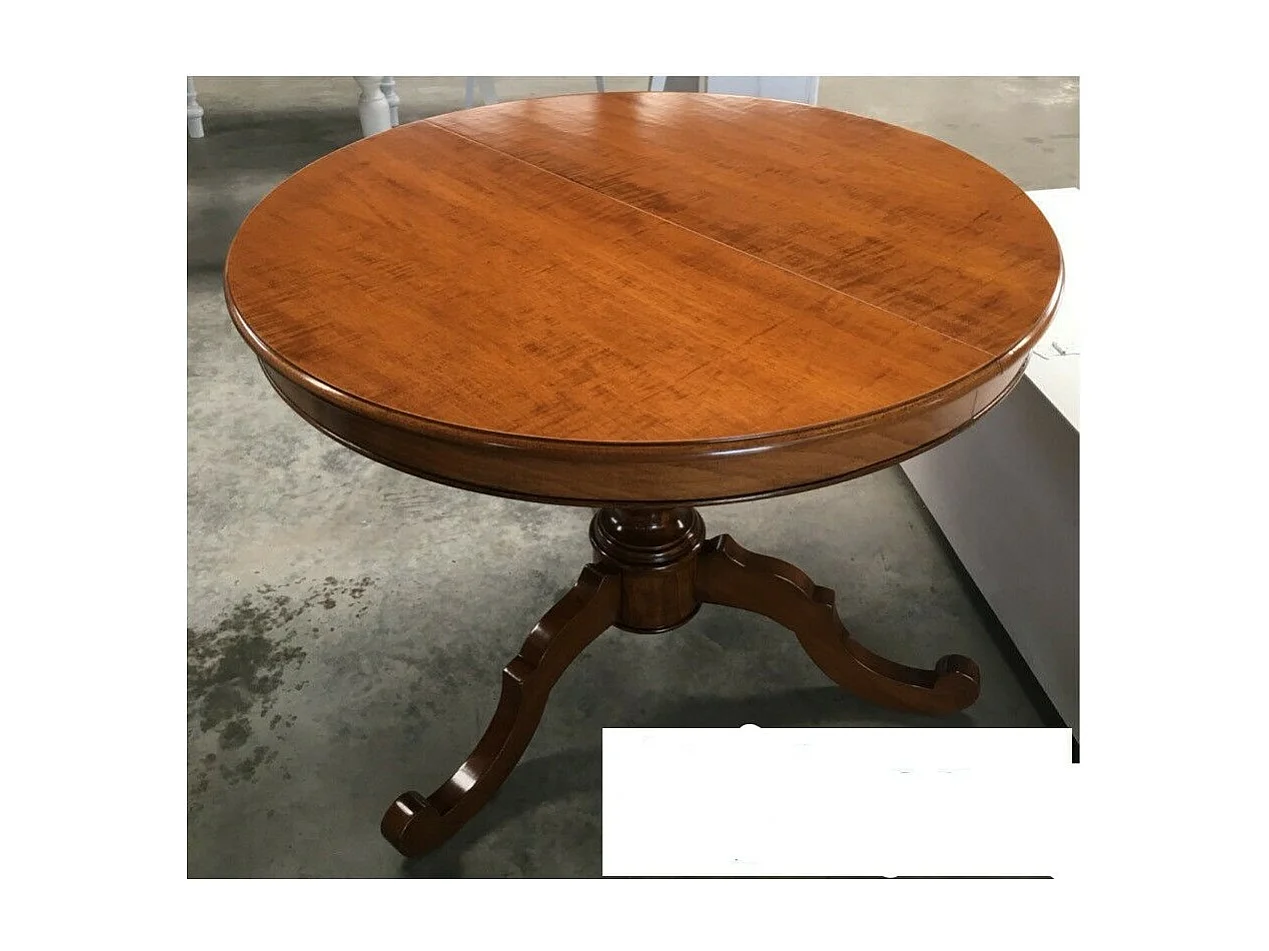 MOBILI 2G - TAVOLO ROTONDO FINITURA BASSANO ALLUNGABILE 100 NOCE (757)