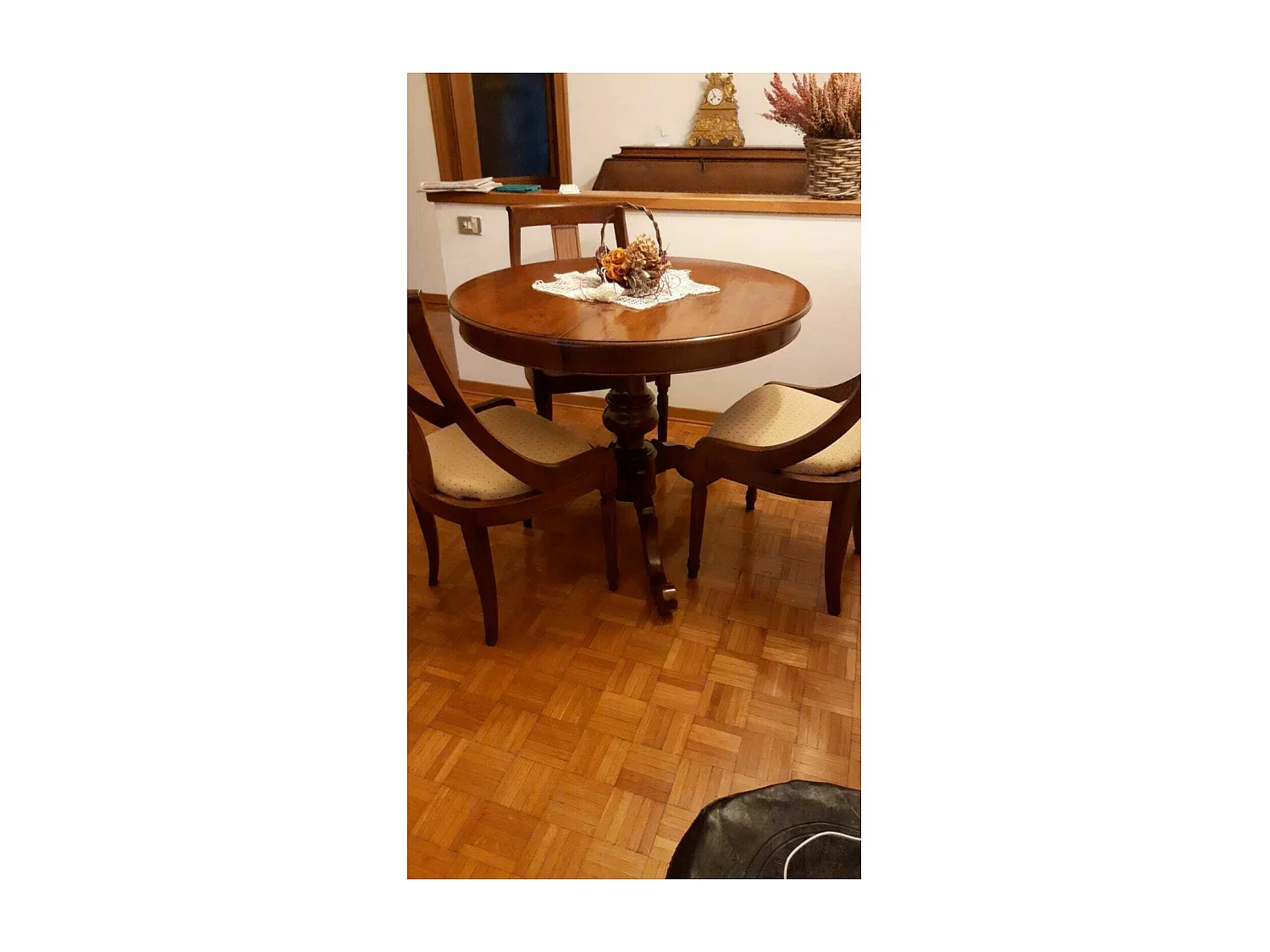 MOBILI 2G - TAVOLO ROTONDO FINITURA BASSANO ALLUNGABILE 100 NOCE (757)