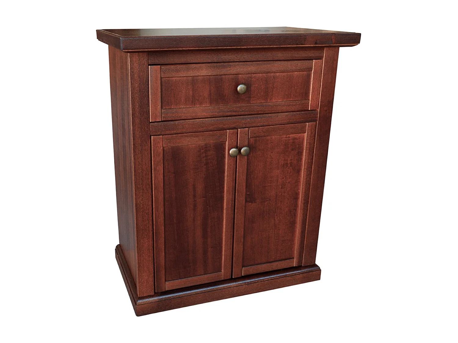 MOBILI 2G - PORTA TELEFONO ARTE POVERA 2 PORTE LEGNO TINTA NOCE 60X36X73 (372)