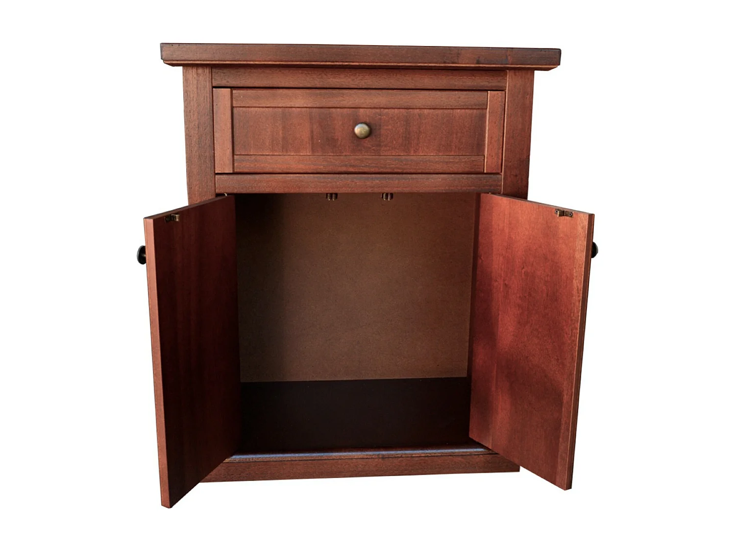 MOBILI 2G - PORTA TELEFONO ARTE POVERA 2 PORTE LEGNO TINTA NOCE 60X36X73 (372)