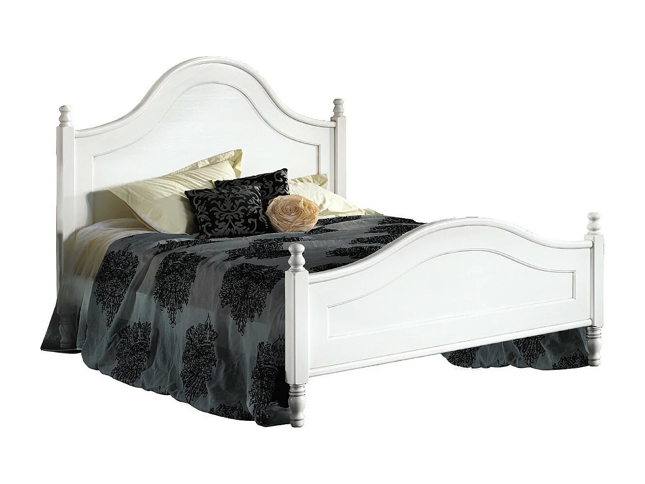 MOBILI 2G - LETTO MATRIMONIALE LACCATO BIANCO OPACO 174X216X148 (1455)