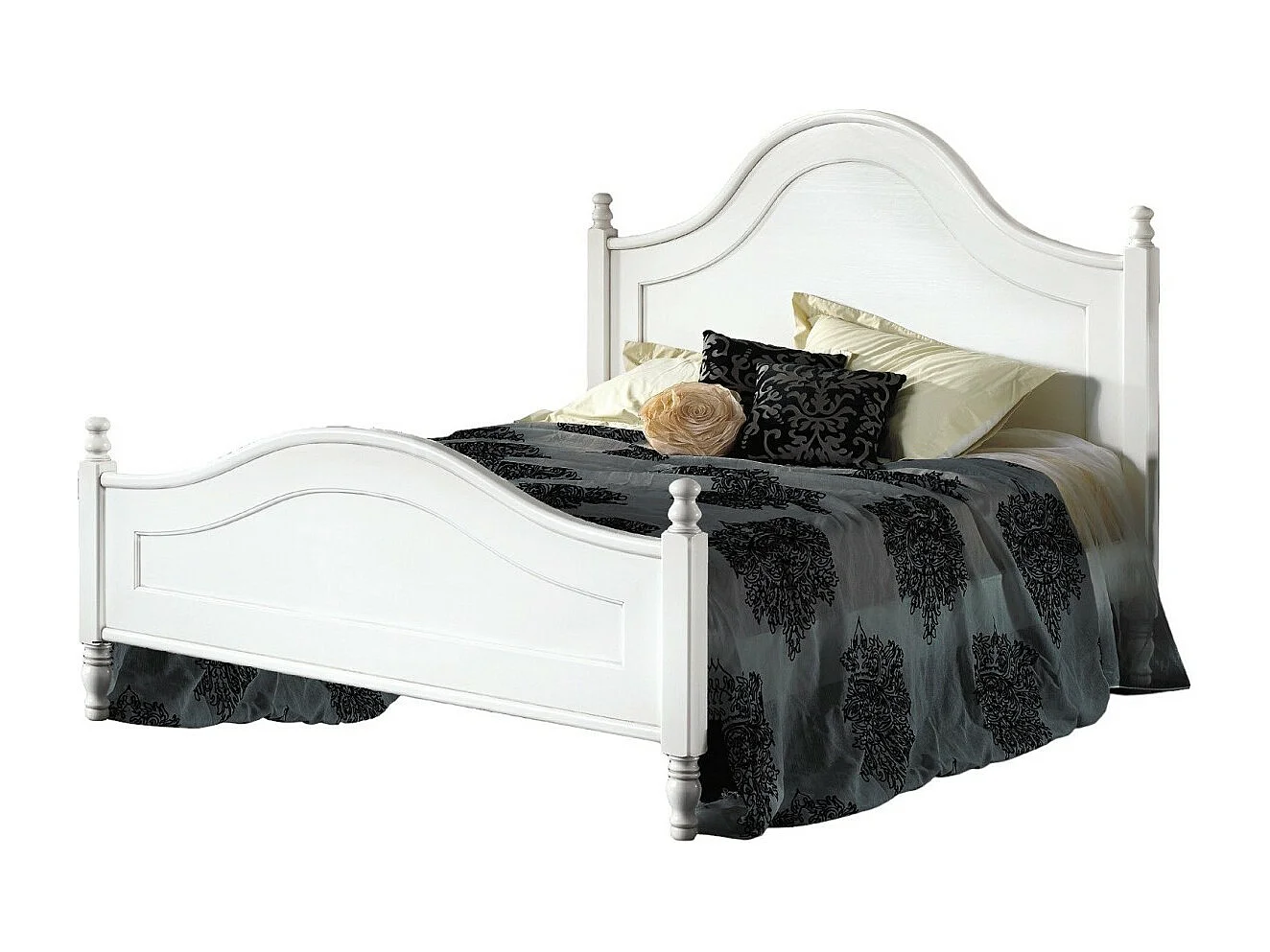 MOBILI 2G - LETTO MATRIMONIALE LACCATO BIANCO OPACO 174X216X148 (1455)