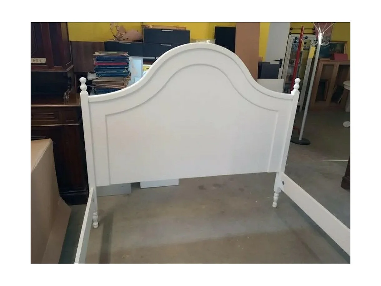 MOBILI 2G - LETTO MATRIMONIALE LACCATO BIANCO OPACO 174X216X148 (1455)