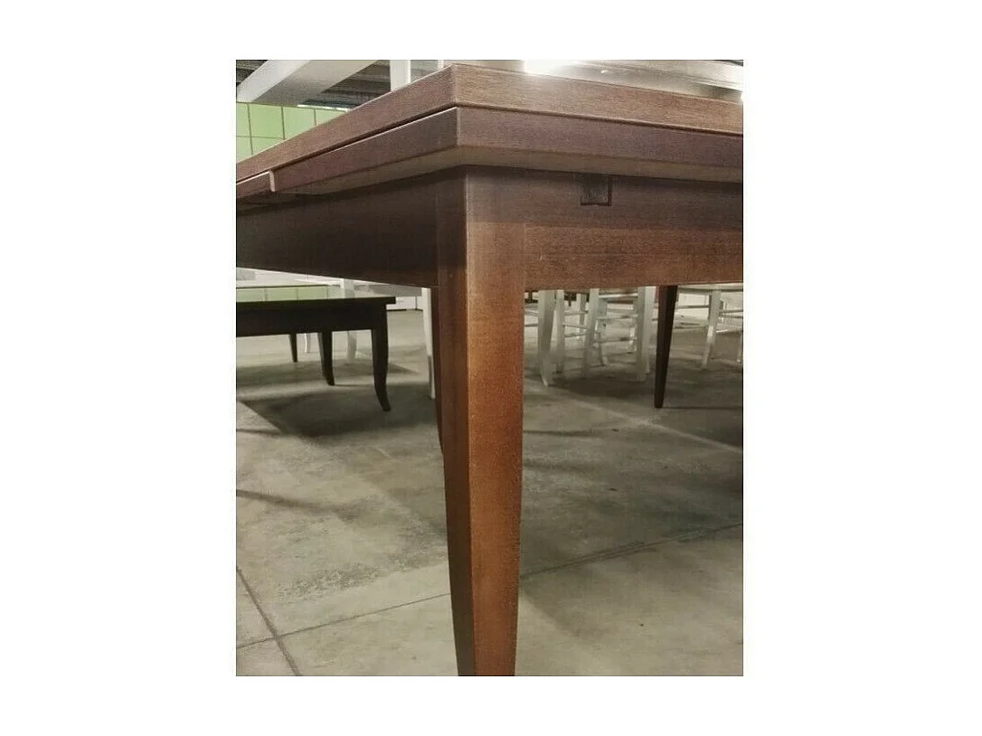 MOBILI 2G - Tavolo rettangolare allungabile legno classico Noce Arte Povera 130 X 85 (13 Sciabola)
