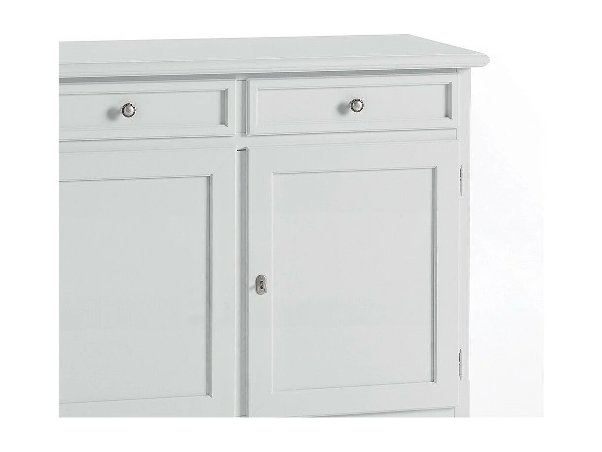 MOBILI 2G - CRISTALLIERA CLASSICA IN LEGNO 4 PORTE BIANCO SPORCO 203x42x203