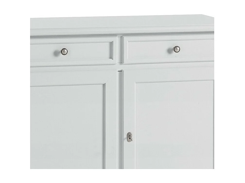 MOBILI 2G - CRISTALLIERA CLASSICA IN LEGNO 4 PORTE BIANCO SPORCO 203x42x203