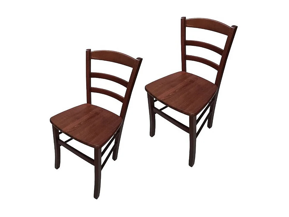 MOBILI 2G - SET 2 SEDIE CAMPAGNOLA IN LEGNO SEDUTA LEGNO (592)