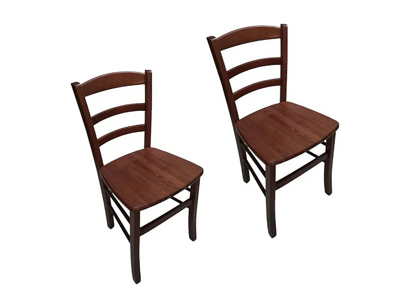 MOBILI 2G - SET 2 SEDIE CAMPAGNOLA IN LEGNO SEDUTA LEGNO (592)