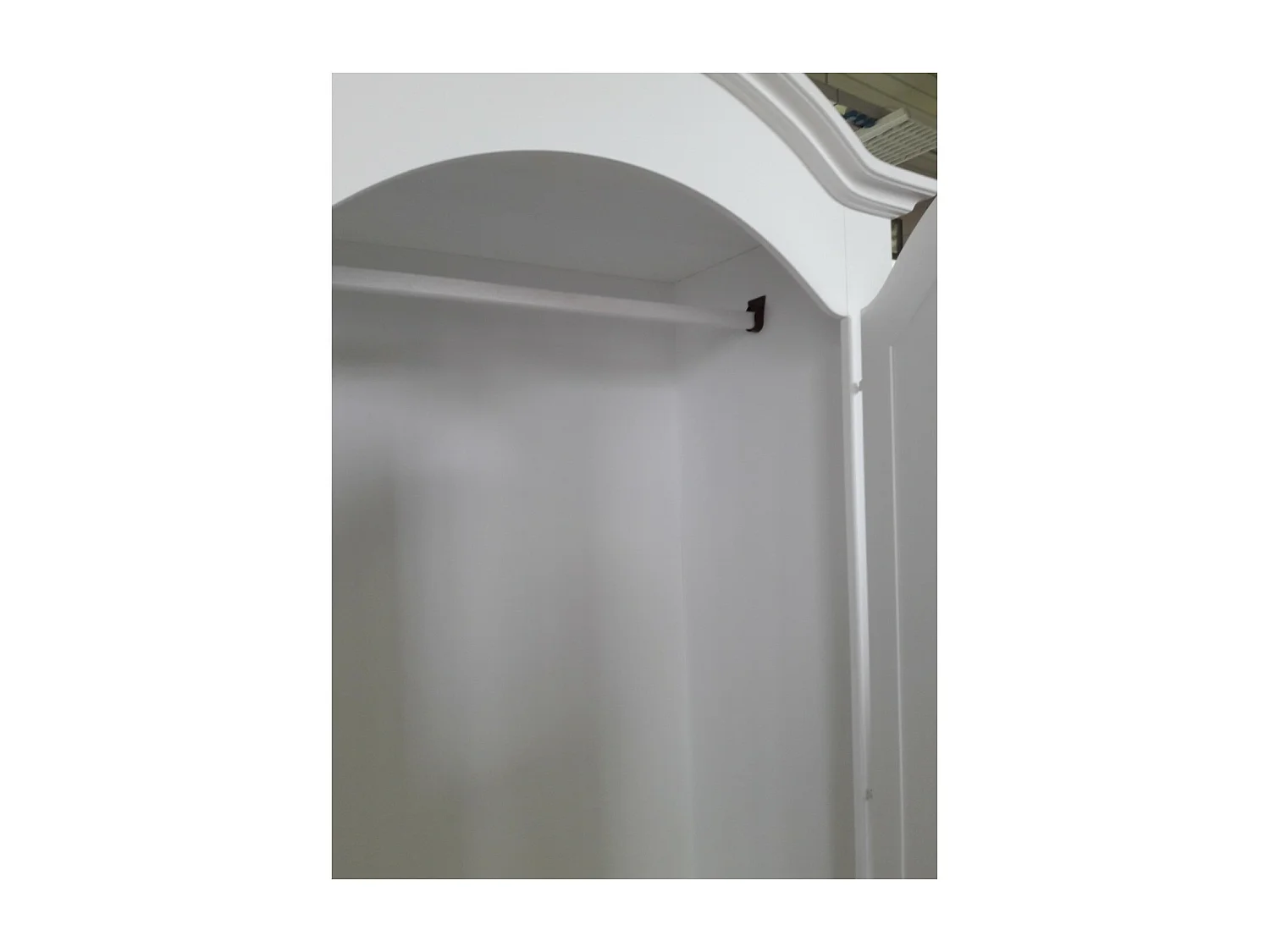 MOBILI 2G - ARMADIO ARTE POVERA 1 PORTA LEGNO SHABBY BIANCO 96x56x196H (1512)