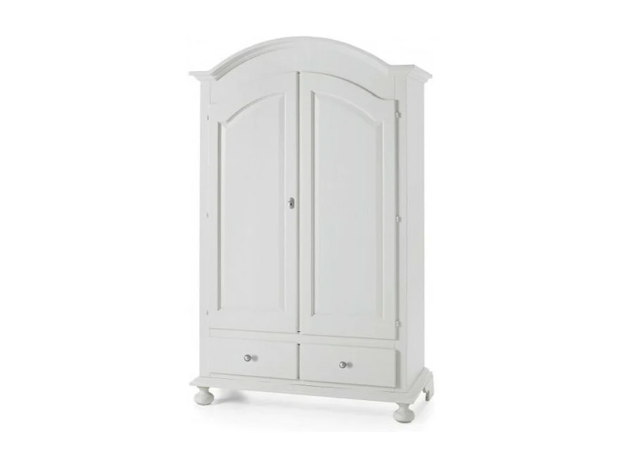 MOBILI 2G - Armadio Classico 2 Ante legno bianco sporco  125x61x200