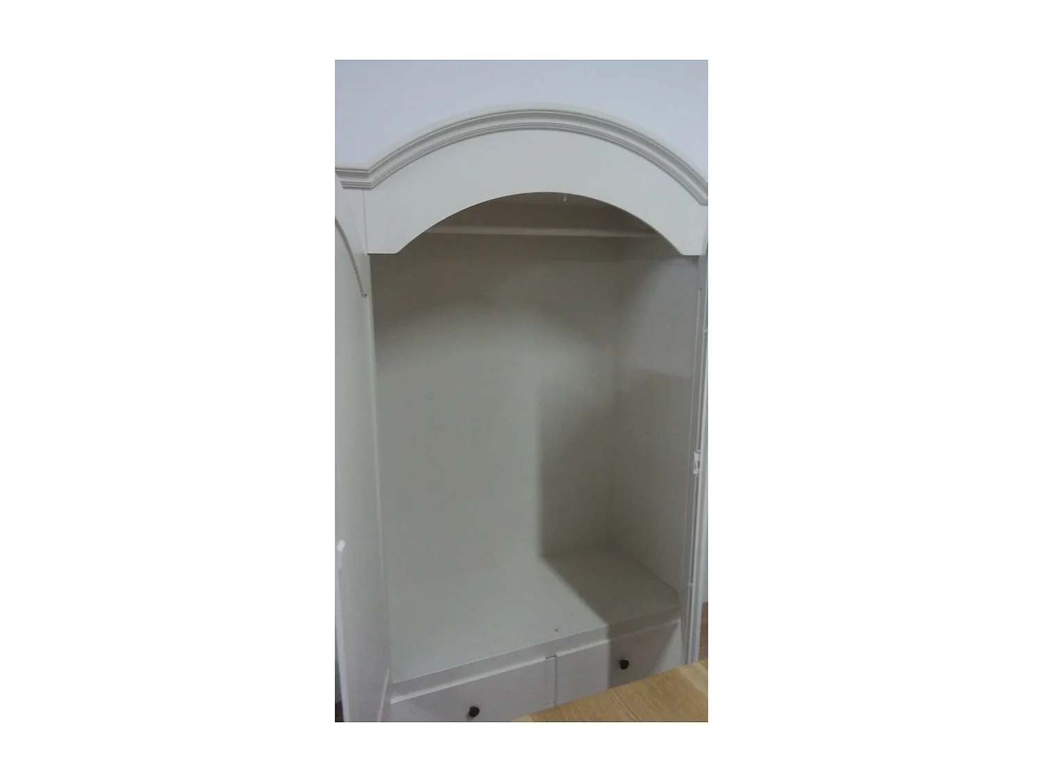 MOBILI 2G - Armadio Classico 2 Ante legno bianco sporco  125x61x200