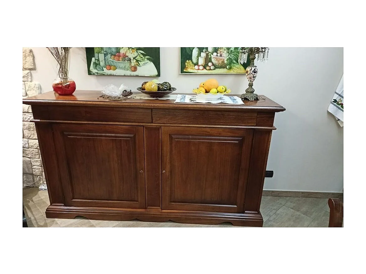 MOBILI 2G - MADIA CREDENZA IN LEGNO FINITURA BASSANO 220x115x60 (483)