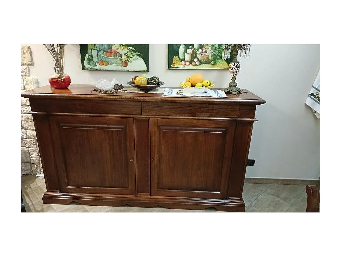 MOBILI 2G - MADIA CREDENZA IN LEGNO FINITURA BASSANO 220x115x60 (483)