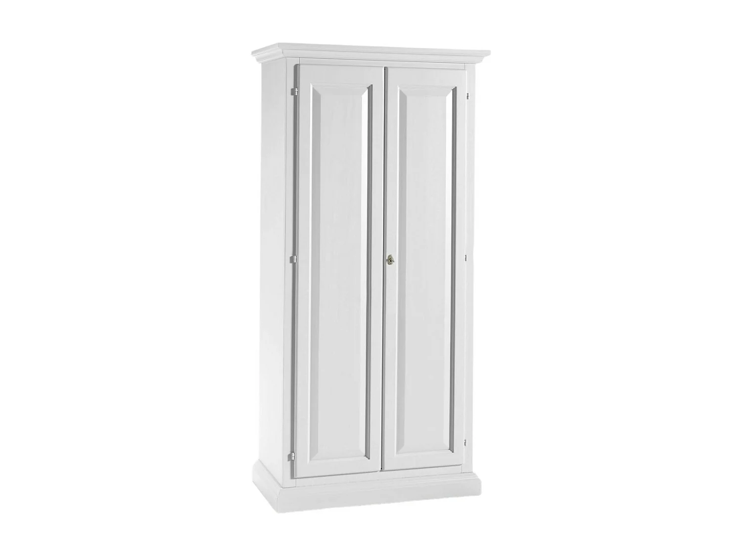 MOBILI 2G - ARMADIETTO DISPENSA LEGNO BIANCO 2 PORTE 3 RIPIANI 90X45X180