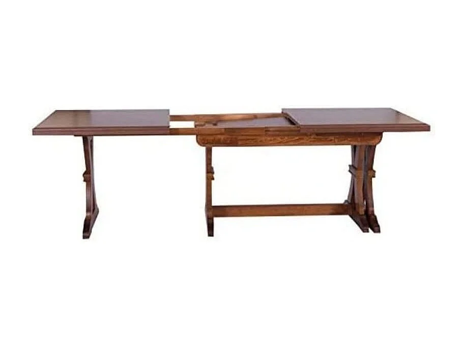 MOBILI 2G - Tavolo Fratino Allungabile In Legno Tinta Noce Arte Povera 180x100 Sala e Taverna (66)