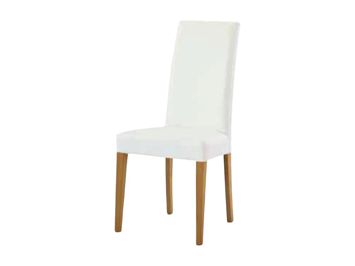 MOBILI 2G - MOBILI 2G - SET 2 SEDIE MODERNE LEGNO ECOPELLE IMBOTTITA BIANCO (615)