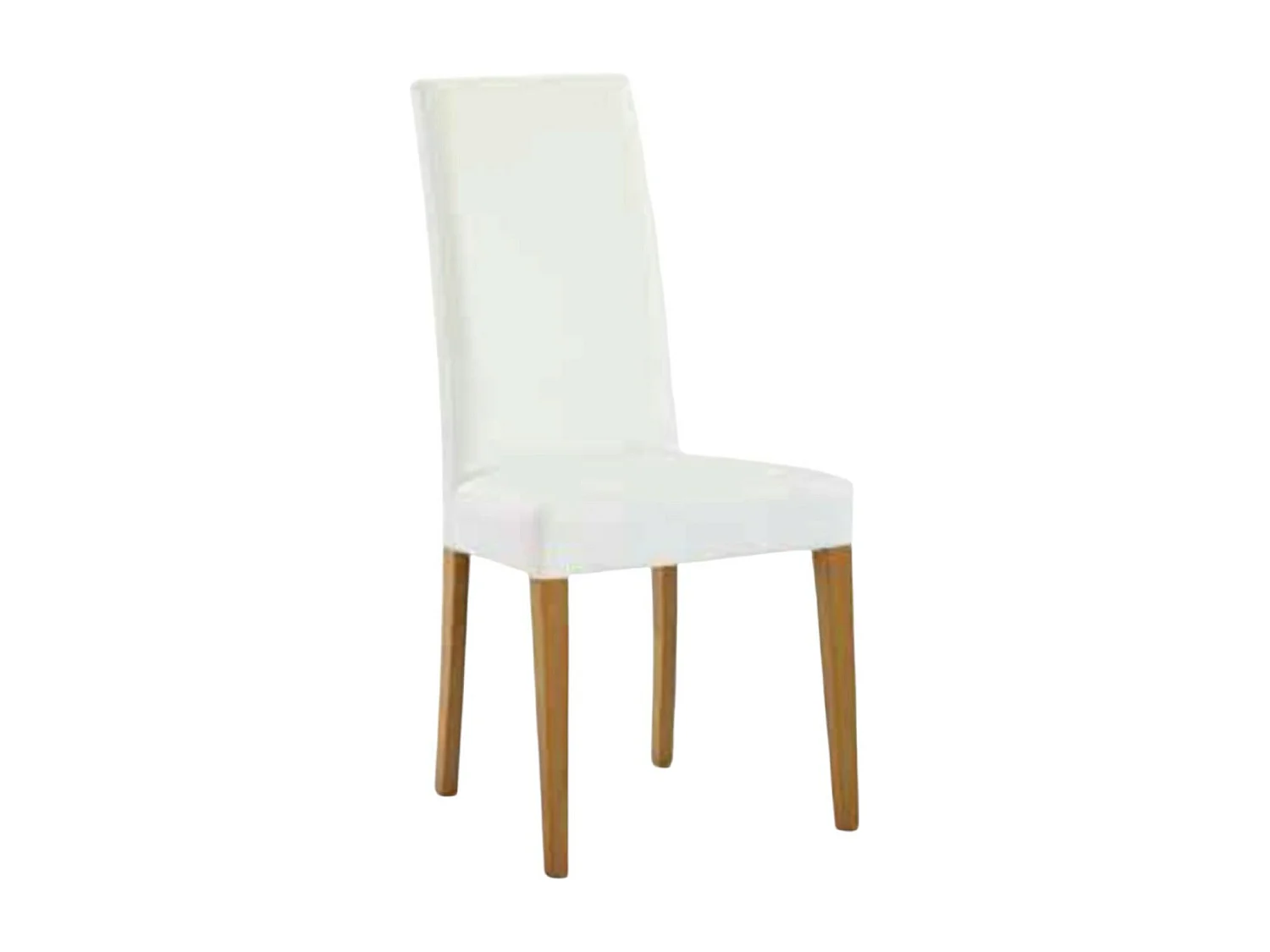 MOBILI 2G - MOBILI 2G - SET 2 SEDIE MODERNE LEGNO ECOPELLE IMBOTTITA BIANCO (615)