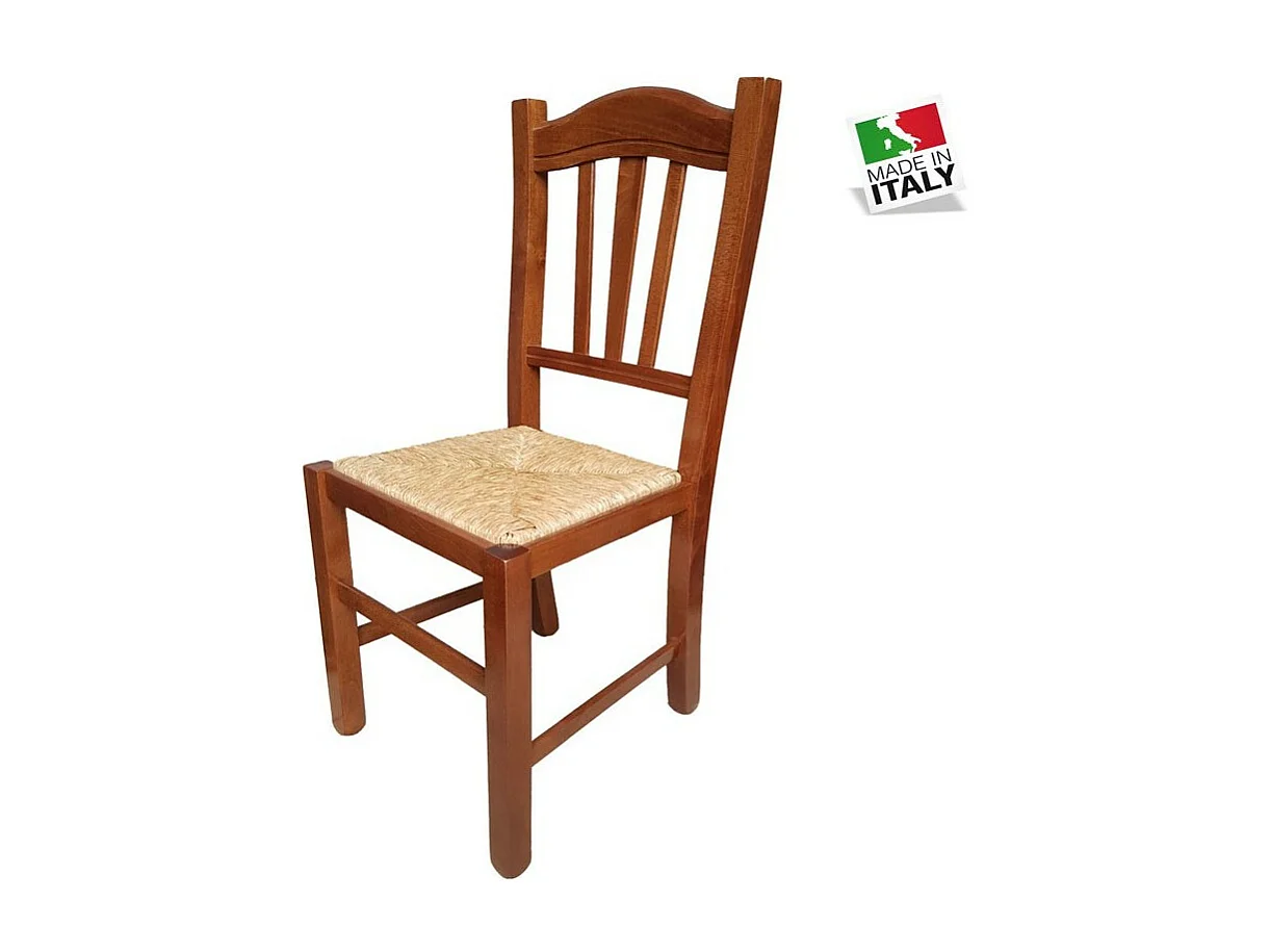 MOBILI 2G - SET 2 SEDIE GENDARME PAGLIA/NOCE (590)