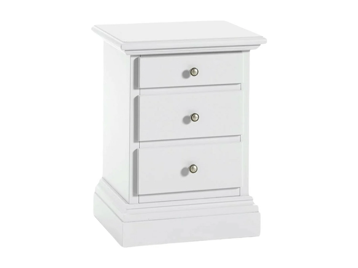 MOBILI 2G - Gruppo 1 Cassettiera 2 Comodini shabby bianco opaco (6070+6071)